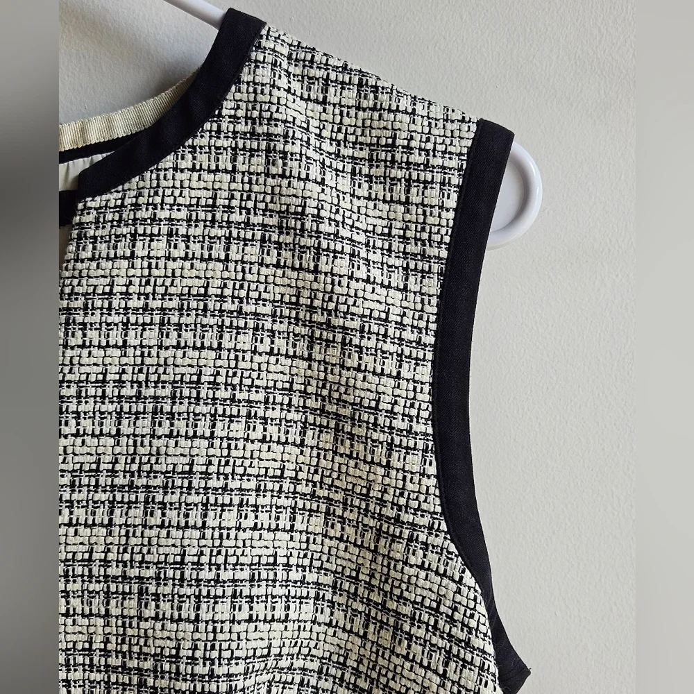 J.Crew Sleeveless Sheath Textured-Tweed Dress in Women's 8 - Picture 6 of 16